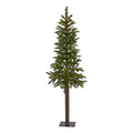 5' Alaskan Christmas Tree, 92 Tips, 100 Clear Microdot LEDs by Nearly Natural