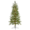 6.5' Fair Banks Xmas Tree w/250 Clear (MF) LEDs and 208 Tips by Nearly Natural