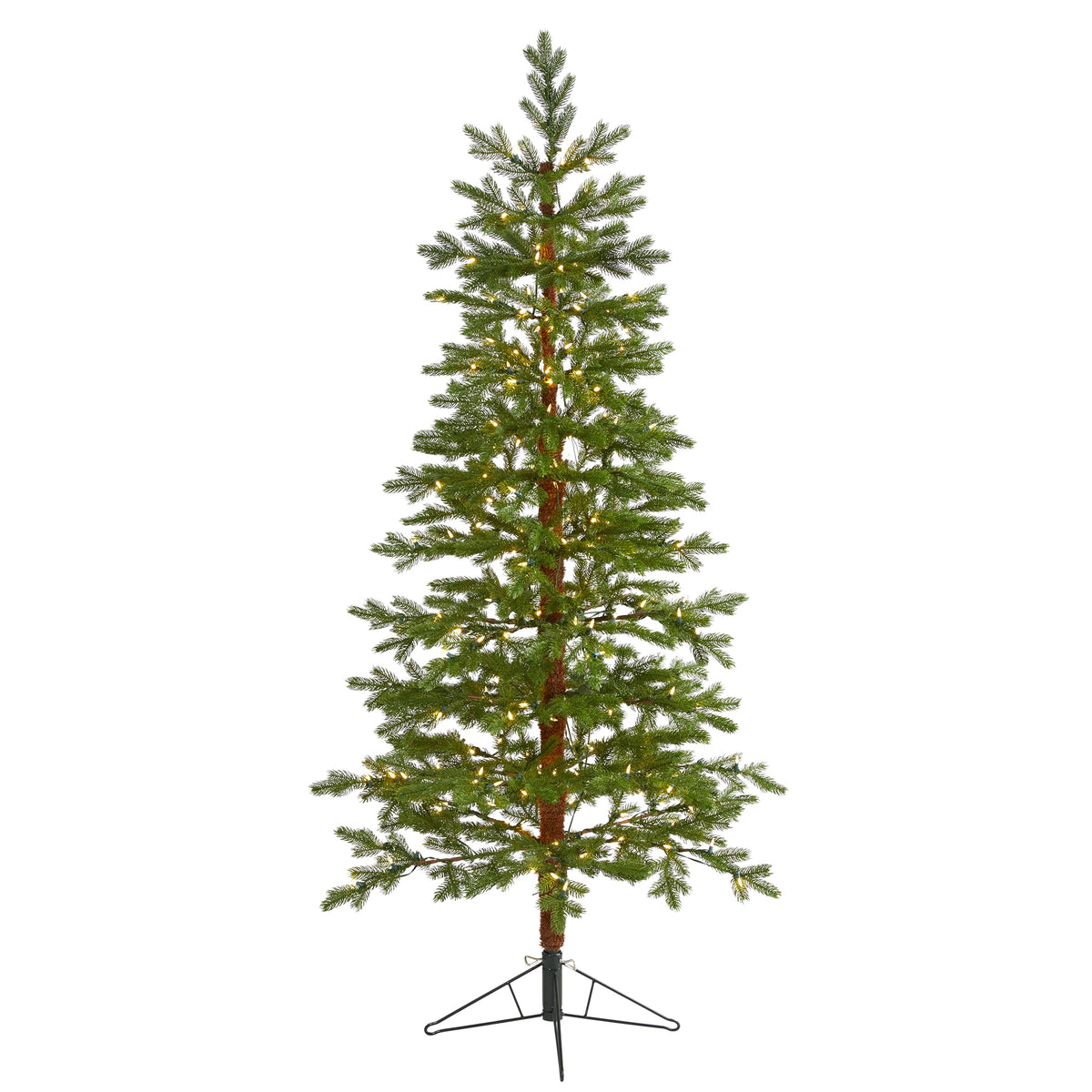 6.5' Fair Banks Xmas Tree w/250 Clear (MF) LEDs and 208 Tips by Nearly Natural