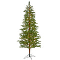 7.5' Fair Banks Xmas Tree w/350 Clear (MF) LEDs and 280 Tips by Nearly Natural