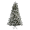 7' Flk Colorado Fir Xmas Tree Is/Cn 700 MD/MF LEDs & 1455 T by Nearly Natural