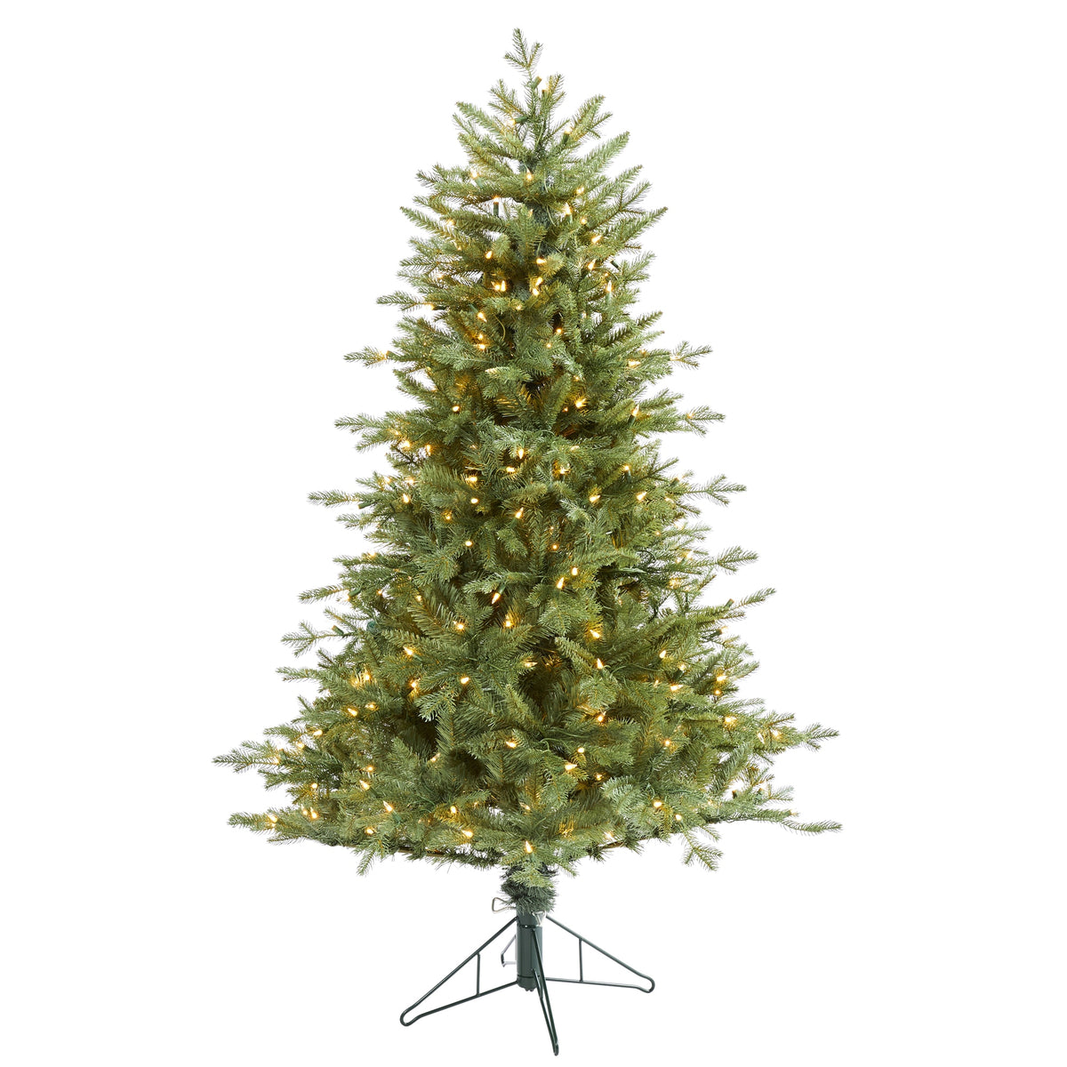 5' New Hampshire Spruce Xmas Tree w/300 Lights and 618 Tips by Nearly Natural