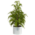 20" Cedar Pine "Natural Look" Tree in Decorative Planter by Nearly Natural