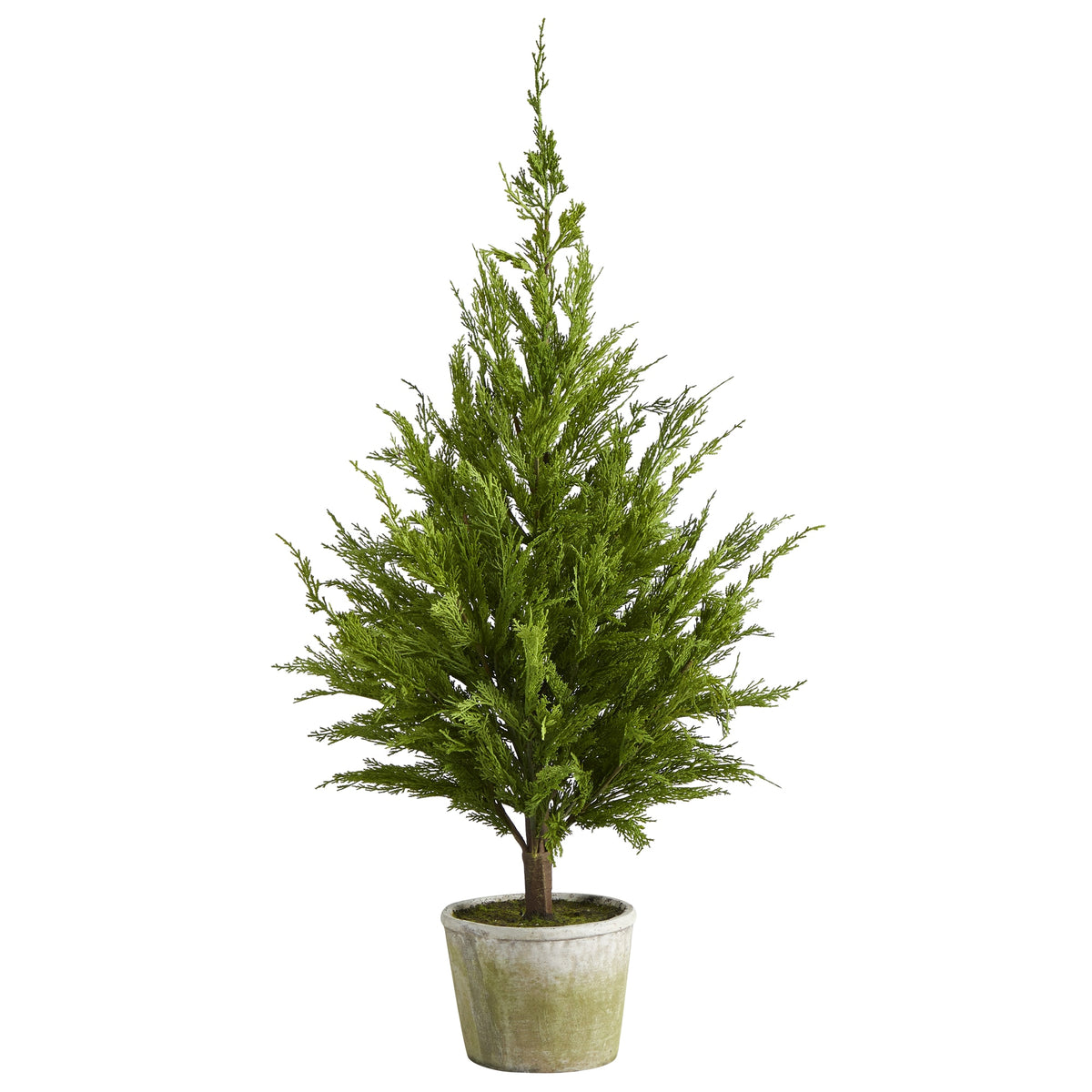 3.5' Cedar Pine "Natural Look" Tree in Decorative Planter by Nearly Natural
