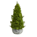 18" Cypress Cone Artificial Tree in Decorative Planter by Nearly Natural