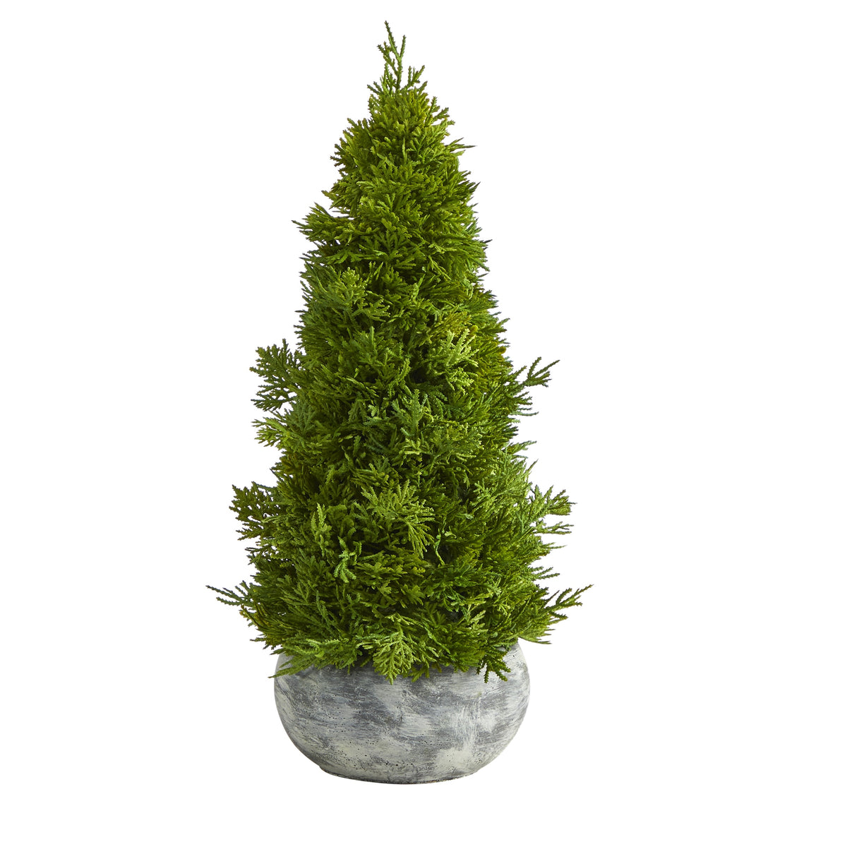 18" Cypress Cone Artificial Tree in Decorative Planter by Nearly Natural