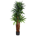 4.5' Dracaena Artificial Tree with Natural Trunk by Nearly Natural
