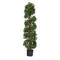 4.5' English Ivy Topiary Spiral Tree UV (Indoor/Outdoor) by Nearly Natural