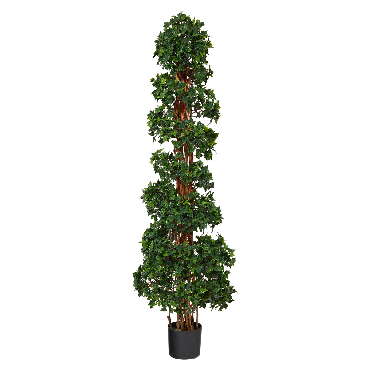 5.5' English Ivy Topiary Spiral Tree UV (Indoor/Outdoor) by Nearly Natural