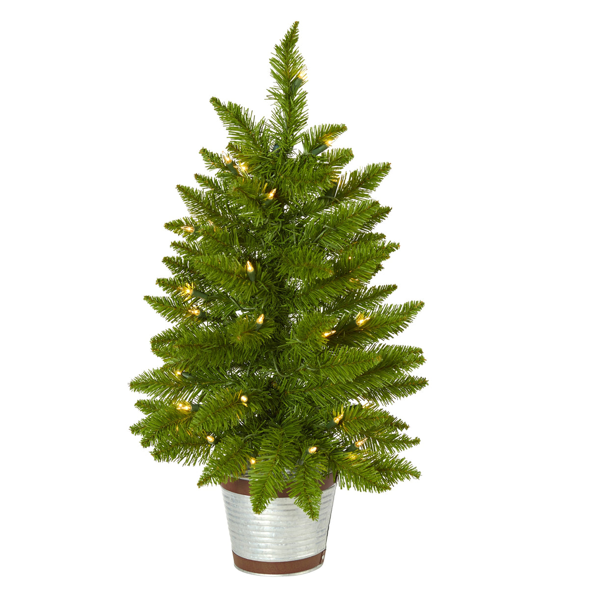 2' Providence Christmas Tree 35 Lights and 51 Tips by Nearly Natural