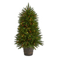 5' Sierra Fir Xmas Tree w/200 MC Lights and 428 Tips by Nearly Natural