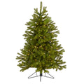 4' Cambridge Flat Back Xmas Tree w/100 MF LEDs and 221 Tips by Nearly Natural