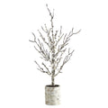 24" Snowed Twig Artificial Tree in Decorative Planter by Nearly Natural