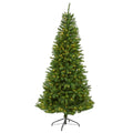 6.5' Green Valley Fir Christmas Tree w/350 Clear LED Lights by Nearly Natural