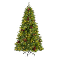 6' Montana Pine Christmas Tree with Cones, Berries & 350 LED by Nearly Natural