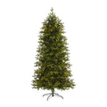 7' Belgium Fir Christmas Tree with 500 Clear LED Lights by Nearly Natural