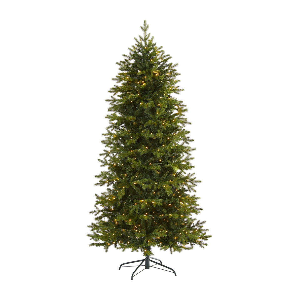 7' Belgium Fir Christmas Tree with 500 Clear LED Lights by Nearly Natural
