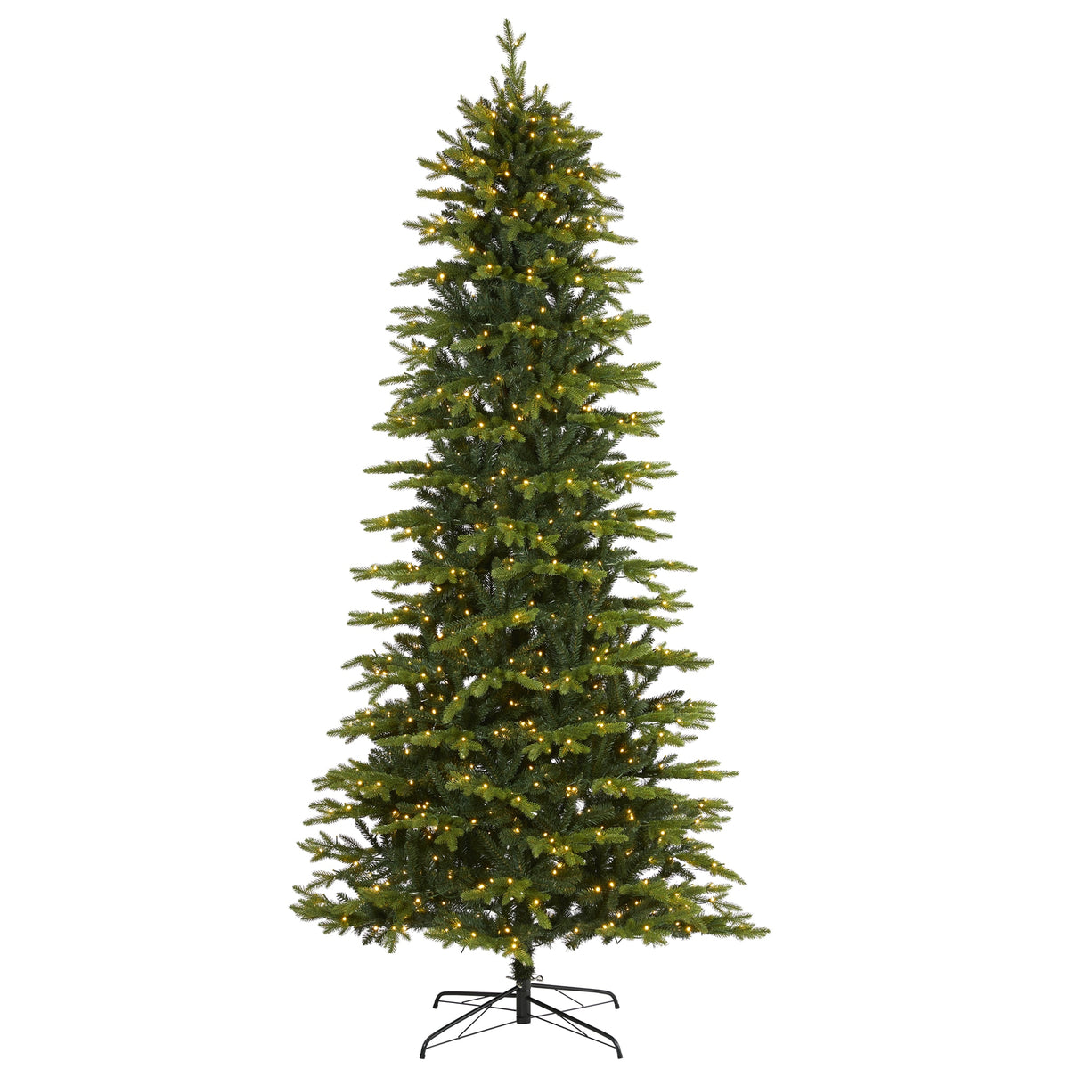 9' Belgium Fir Christmas Tree with 800 Clear LED Lights by Nearly Natural