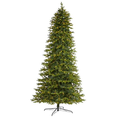 10' Belgium Fir Christmas Tree with 1050 Clear LED Lights by Nearly Natural
