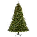 8' Wellington Spruce Christmas Tree w/550 Clear LEDs & Cones by Nearly Natural