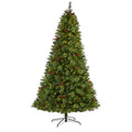 8' Aberdeen Spruce Christmas Tree 500 LEDs,  Cones & Berries by Nearly Natural
