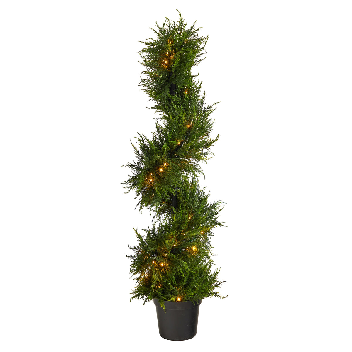 45" Spiral Cypress Tree UV Resistant (Indoor/Outdoor) by Nearly Natural