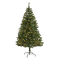 6' Northern Tip Christmas Tree w/250 LED Lights w/680 Tips by Nearly Natural