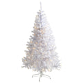 6' White Artificial Christmas tree with 250 LED and 680 Tips by Nearly Natural