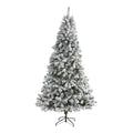 8' Flocked West Virginia Fir Christmas Tree with 1000 Tips by Nearly Natural