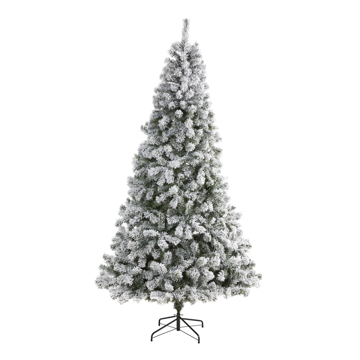8' Flocked West Virginia Fir Christmas Tree with 1000 Tips by Nearly Natural