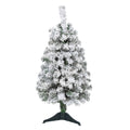 3' Flocked Rock Springs Spruce Christmas Tree with 110 Tips by Nearly Natural