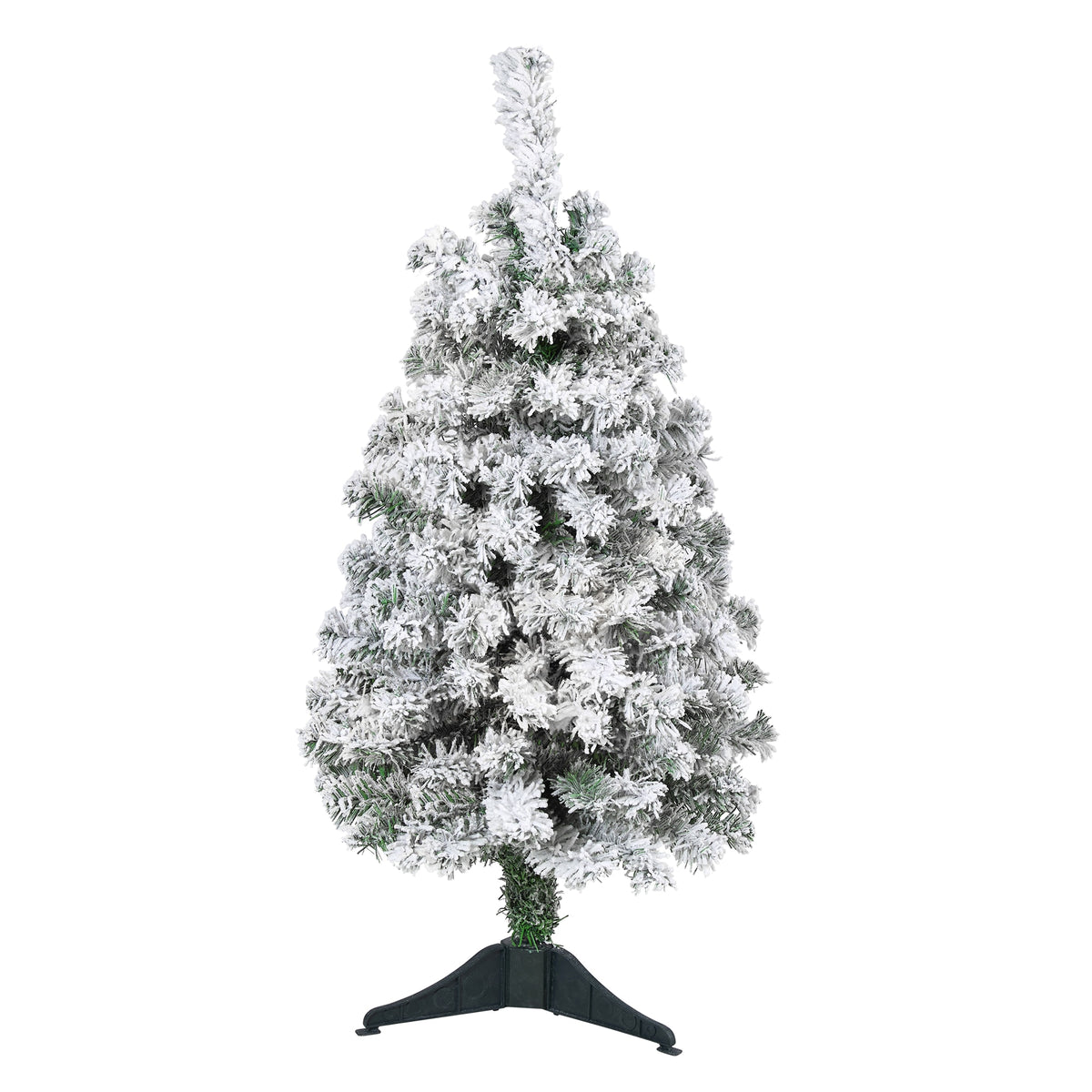 3' Flocked Rock Springs Spruce Christmas Tree with 110 Tips by Nearly Natural