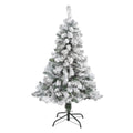 4' Flocked Rock Springs Spruce Christmas Tree with 225 Tips by Nearly Natural