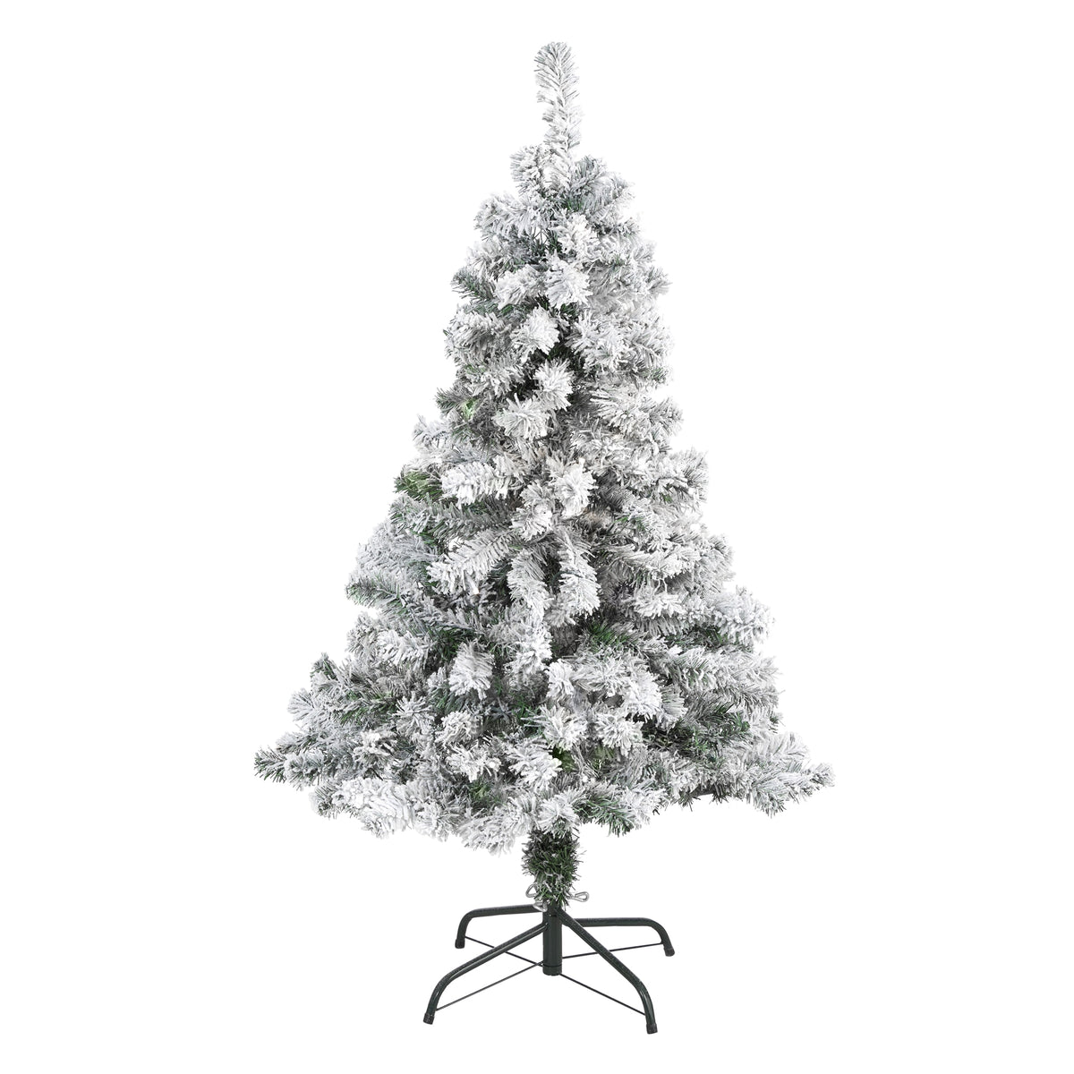 4' Flocked Rock Springs Spruce Christmas Tree with 225 Tips by Nearly Natural