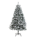 6' Flocked Rock Springs Spruce Christmas Tree with 586 Tips by Nearly Natural