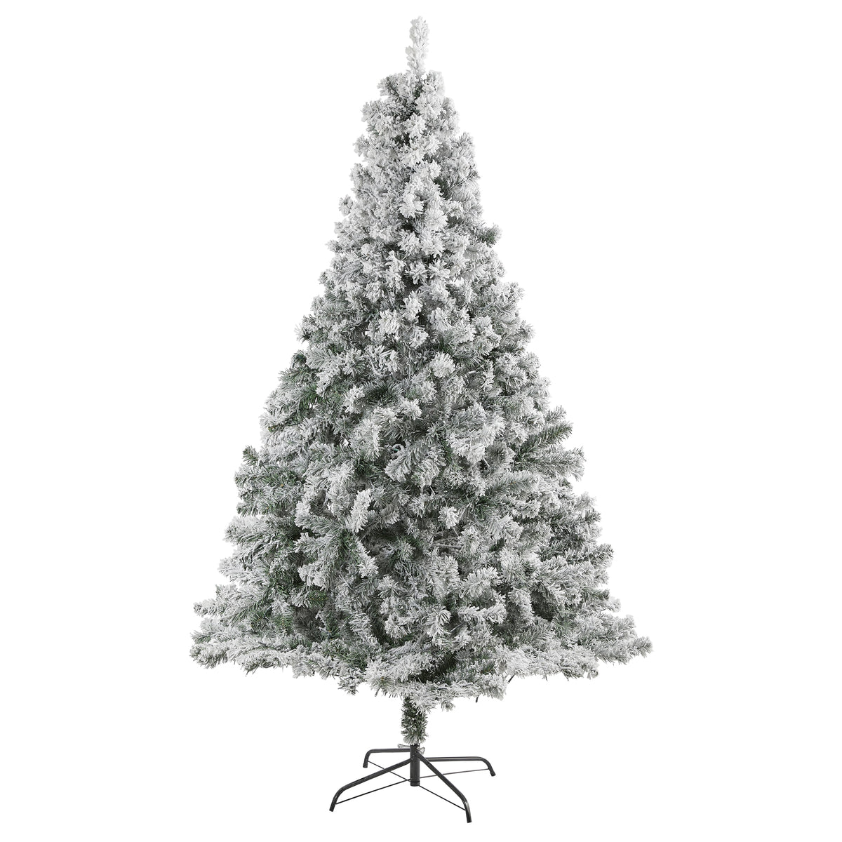 7' Flocked Rock Springs Spruce Christmas Tree with 800 Tips by Nearly Natural