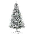 8' Flocked Rock Springs Spruce Christmas Tree with 1186 Tips by Nearly Natural