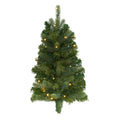 2' Flat Back Wall Hanging Christmas Tree with 20 Clear LEDs by Nearly Natural