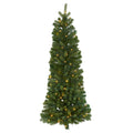 4' Flat Back Wall Hanging Christmas Tree with 50 Clear LEDs by Nearly Natural
