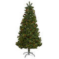 6' Rocky Mountain Christmas Tree w/Pinecones 250 LED 544 Tip by Nearly Natural