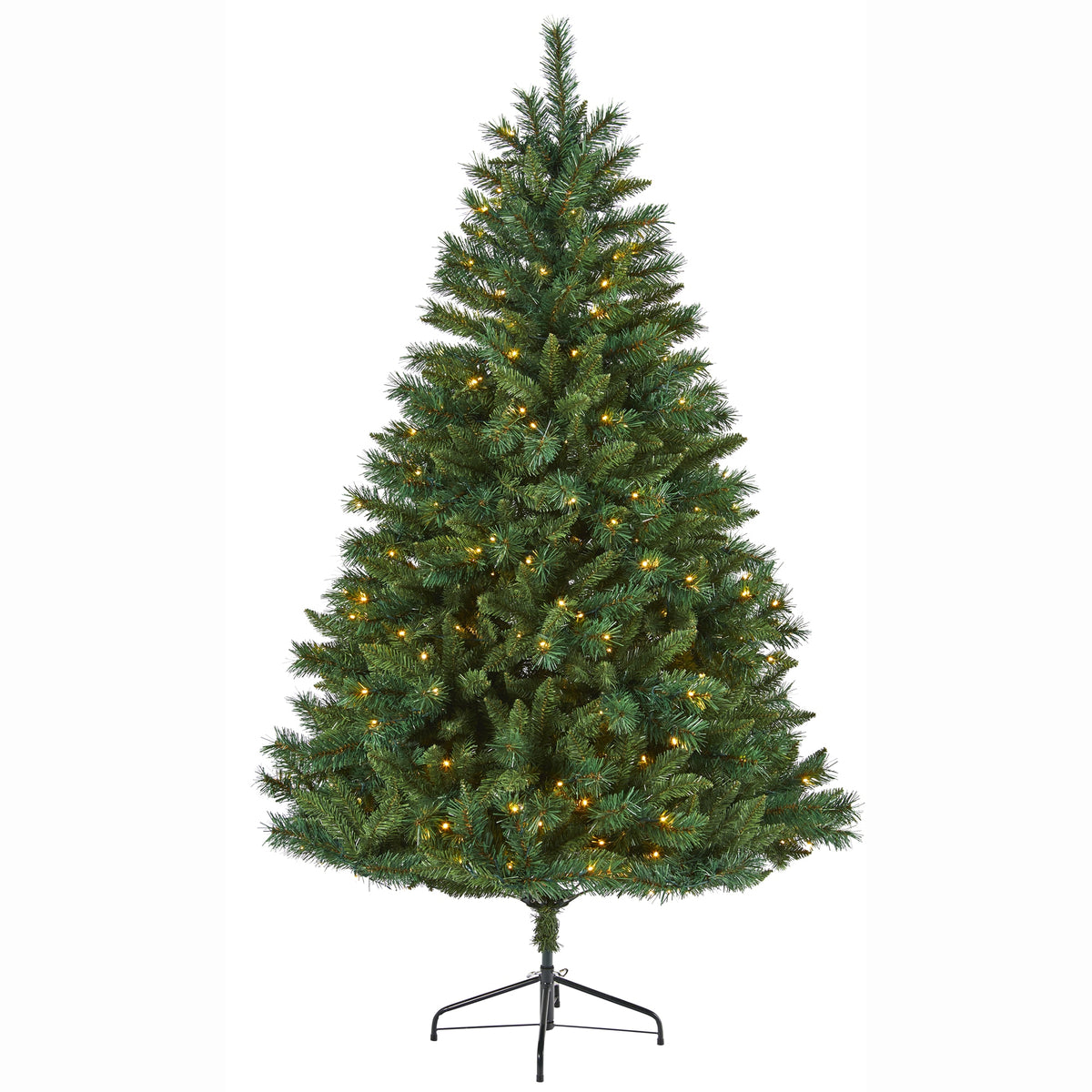 6' Rocky Mountain Mixed Pine Christmas Tree w/300 LED by Nearly Natural