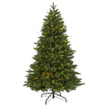 5' New Hampshire Fir Christmas Tree w/150 LED and 652 Tips by Nearly Natural