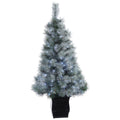 4' Snowy Mountain Pine Christmas Tree with 150 LED Lights by Nearly Natural