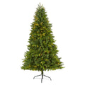 6' Sun Valley Fir Christmas Tree w/300 Clear LED 2180 Tips by Nearly Natural