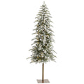 6.5' Flkd Wshtn Alpine Xmas Tree w/250 LED lights & 637 Tips by Nearly Natural