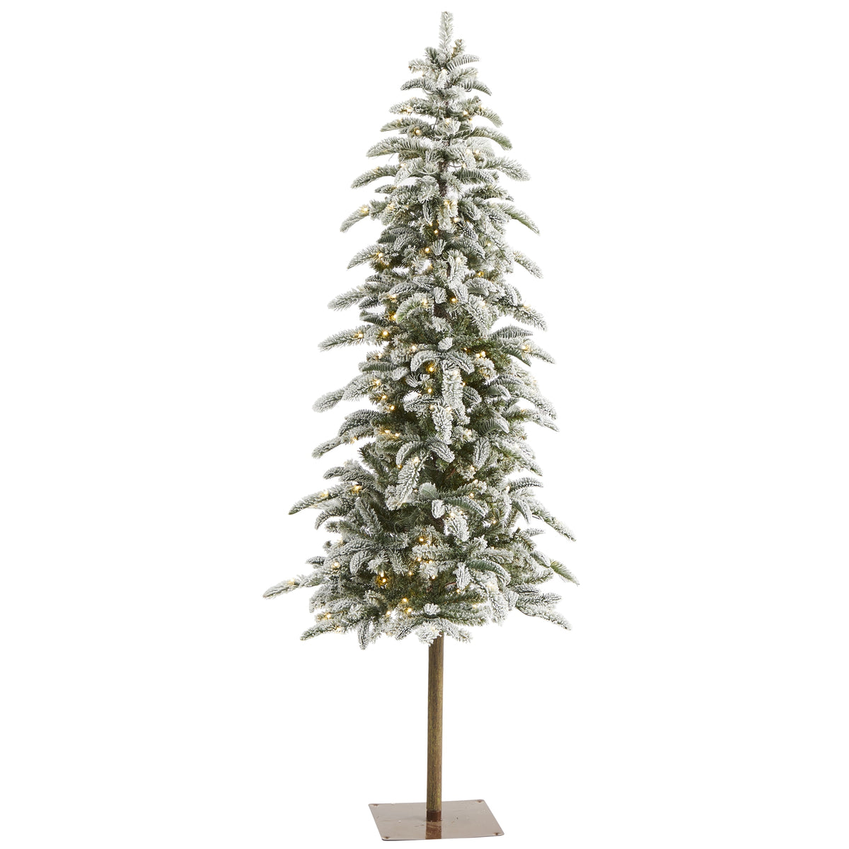 6.5' Flkd Wshtn Alpine Xmas Tree w/250 LED lights & 637 Tips by Nearly Natural