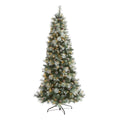 7' Frosted Tip British Columbia Mountain Pine Tree by Nearly Natural