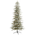 7.5' Flocked Nova Scotia Xmas Tree w/450 LEDs and 909 Tips by Nearly Natural