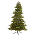7.5' Yukon Fir Xmas Tree w/600 Lights, Pine Cones, 1740 Tips by Nearly Natural