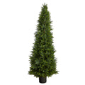 5.5' Cypress Topiary Tree UV Resistant (Indoor/Outdoor) by Nearly Natural